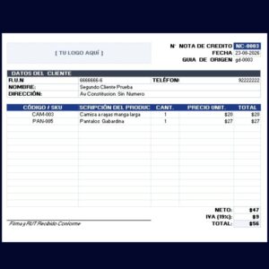 nota de credito print